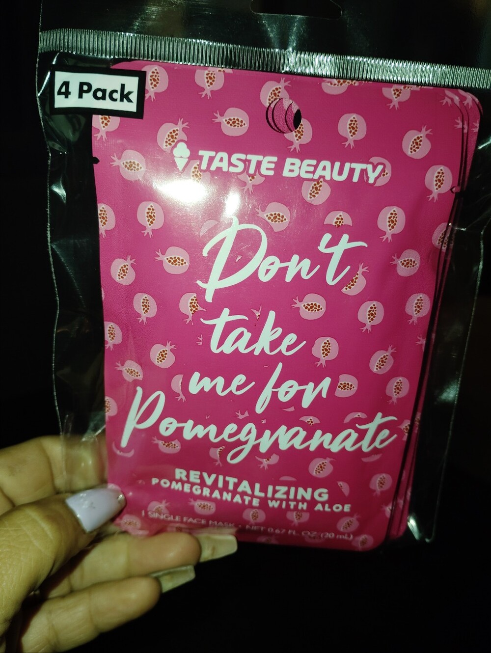 Don't take me for pomegranate revitalizing pomegranate with aloe single face